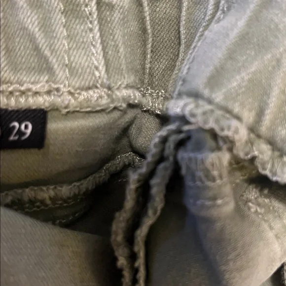 7 for all Mankind Light Olive Green Jogger Slim Fit Jeans Sz 29 - Picture 6 of 16